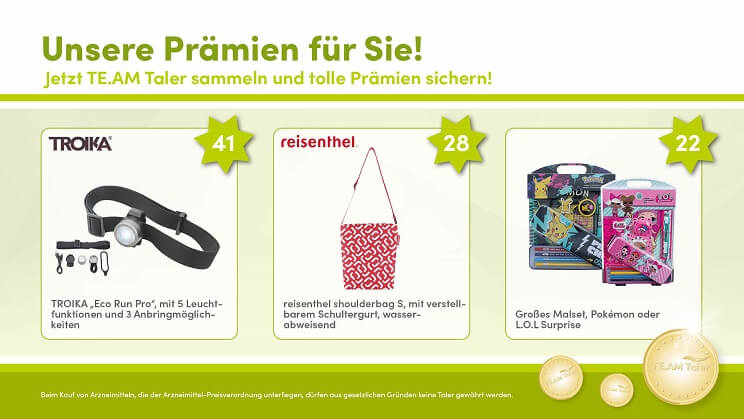 TE.AM Apotheken Talerprämien