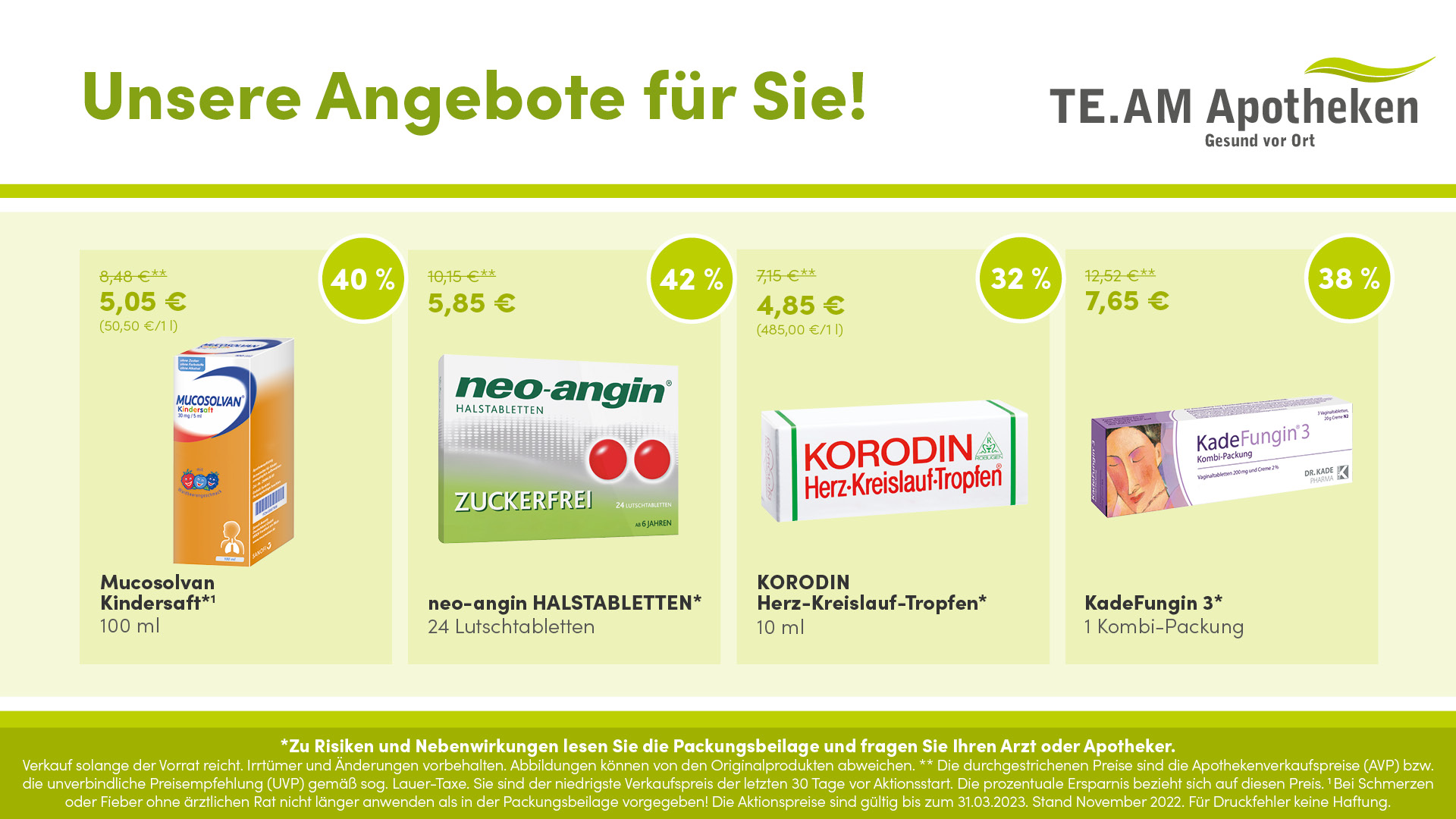 Angebote Januar bis März 2023