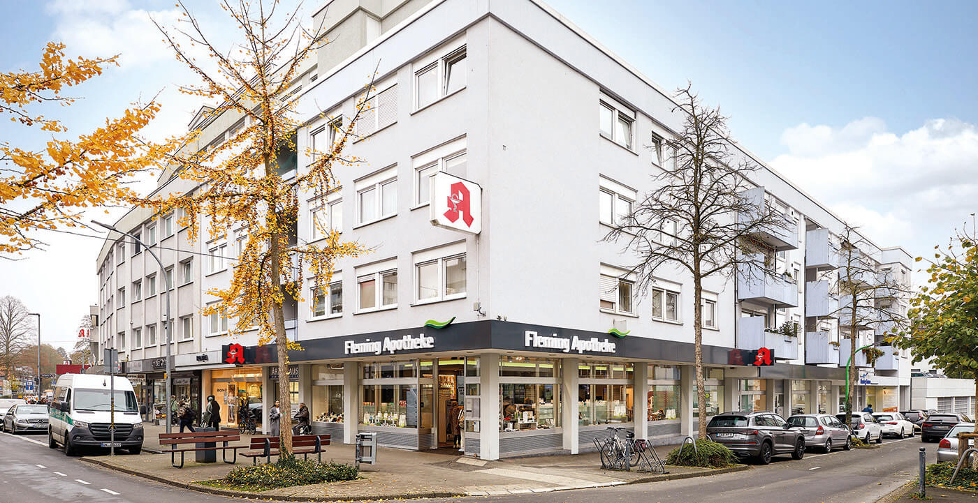 Fleming Apotheke in Dortmund-Hombruch – modernes Apothekengebäude für medizinisches Cannabis auf Rezept