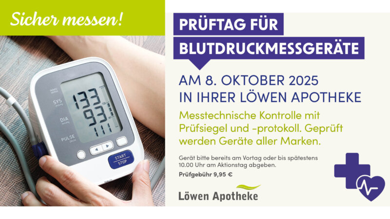 Prüftag Blutdruckmessgeräte