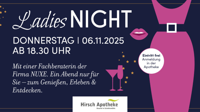 Ladies Night Hirsch Apotheke Beitragsbild