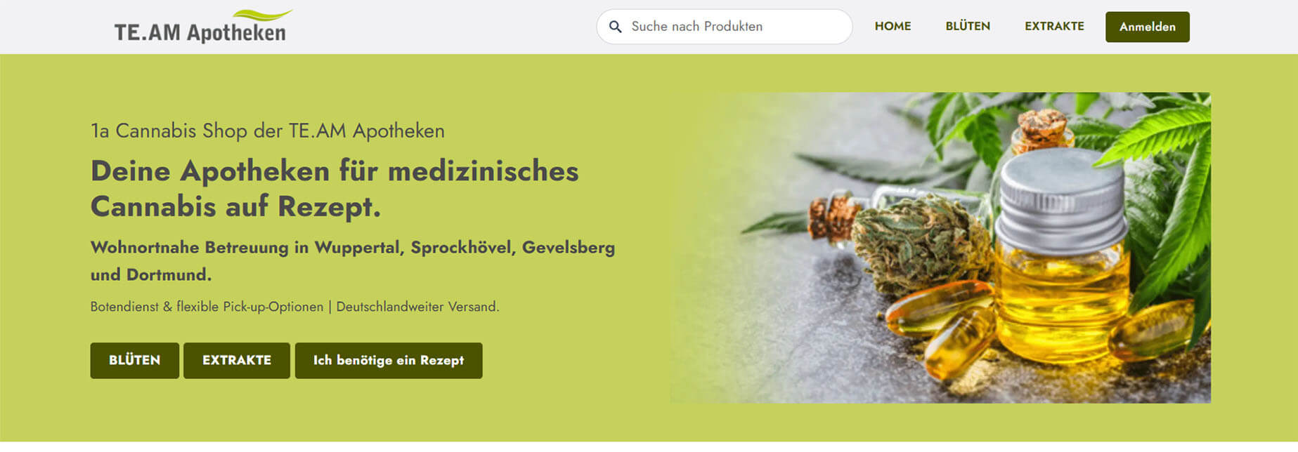 Cannabis Online Apotheke TE.AM Apotheken
