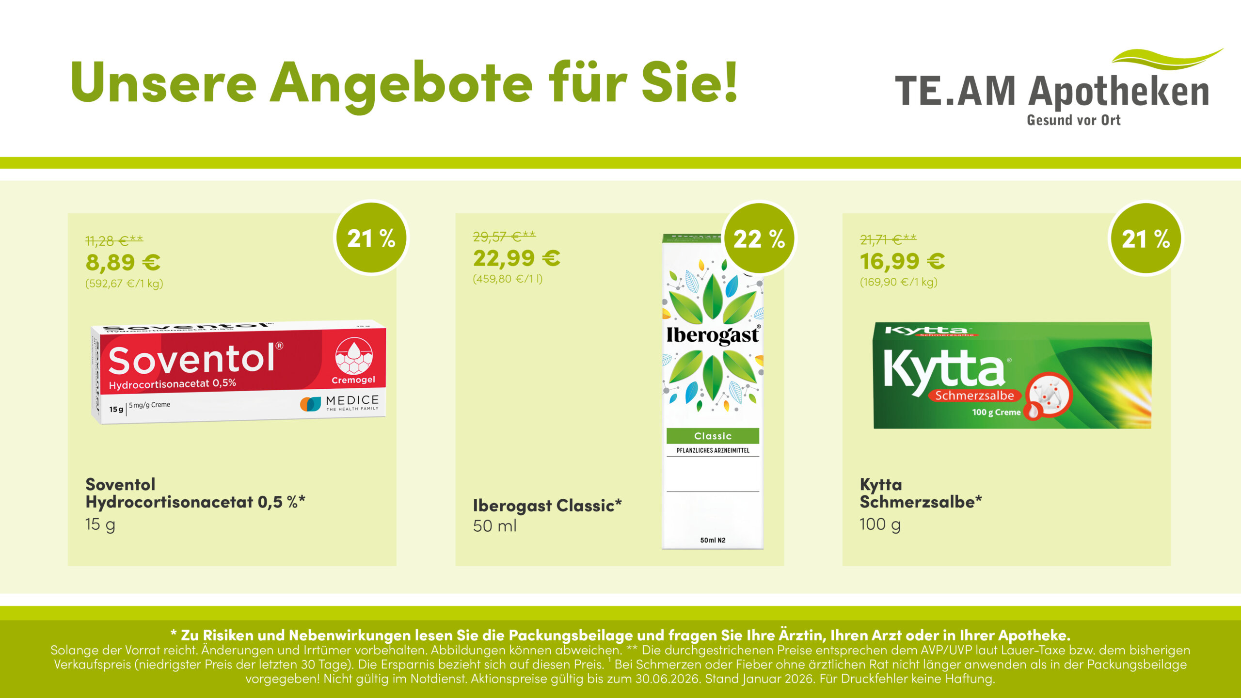 Angebote für das 2. Quartal 2026