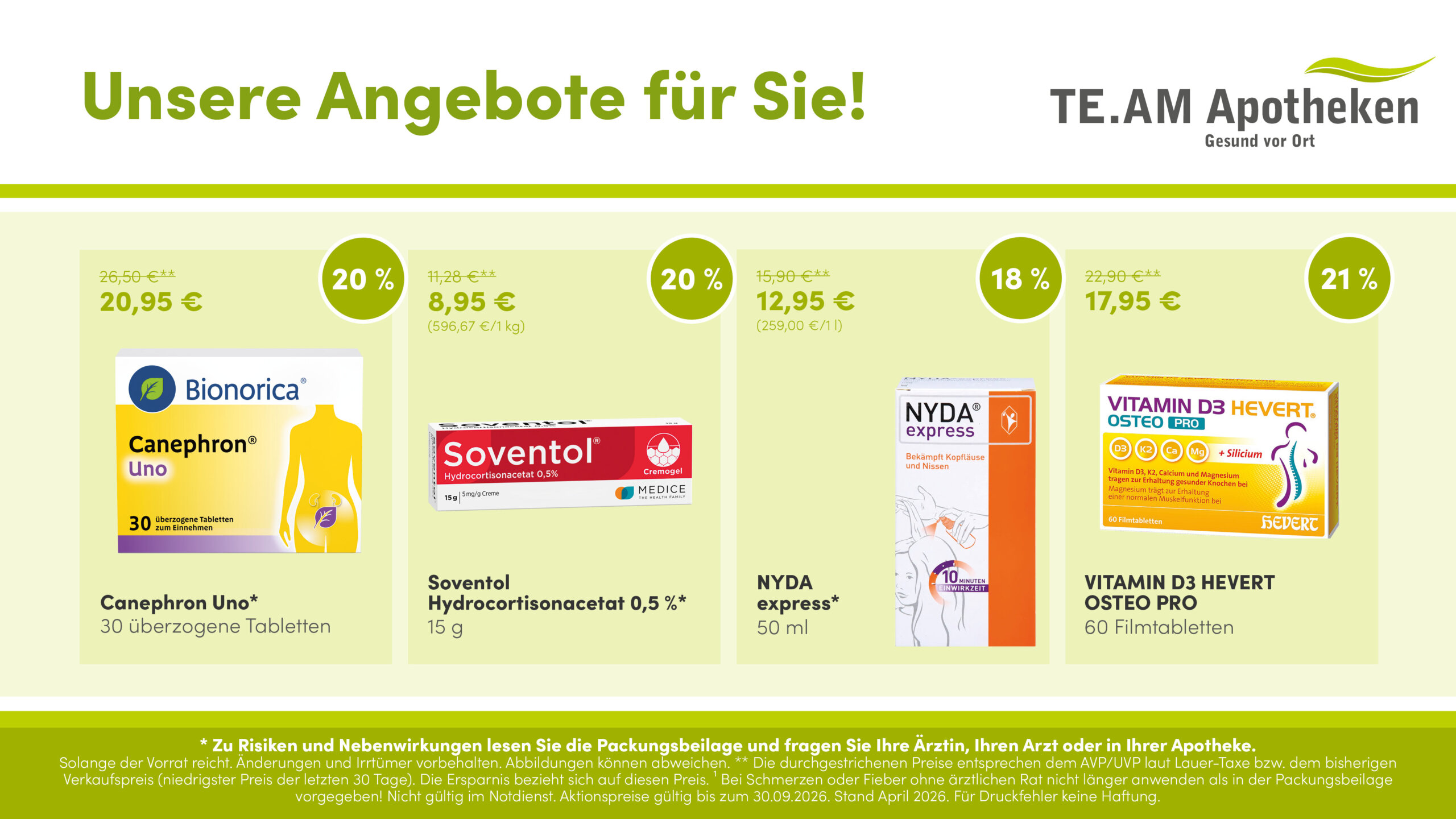 Angebote Juli bis September