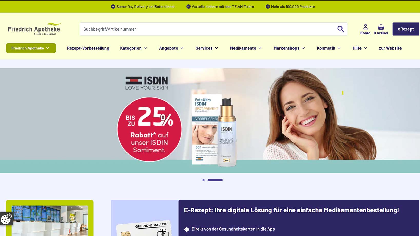 Startseite Team Apotheken Onlineshop