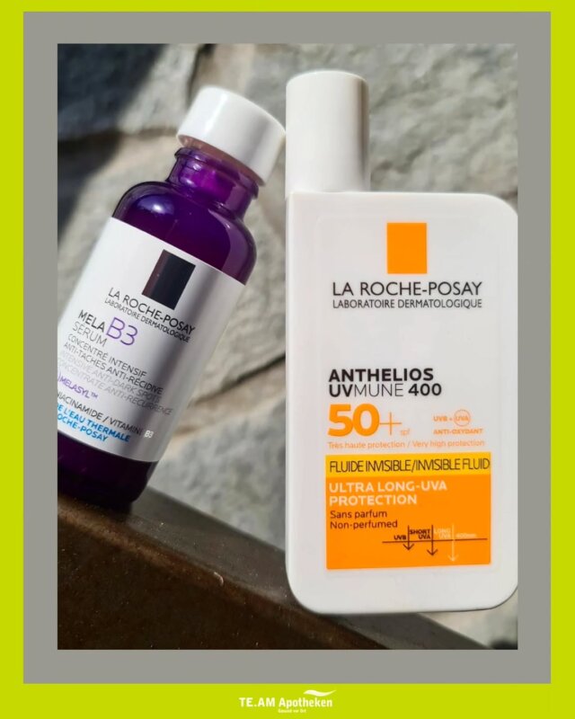 💜💛 Ein starkes Duo gegen UV-Strahlen und Pigmentflecken!

💜 MelaB3 Serum korrigiert, mit Melasyl und 10 % Niacinamid, alle Arten von Pigmentflecken, wobei der natürliche Hautton bewahrt bleibt.

💛 Der Bestseller Anthelios Invisble Fluid 
UVMune 400 LSF50 ist ultraleicht, klebt, fettet und verläuft nicht. 
Der innovative UVFilter schützt euch zuverlässig vor schädlichen UVA- und UVB Strahlen.

☀️ Wusstet ihr, dass der Sonnenschutz das beste Anti-Age Mittel für unsere Haut ist? ☀️

Wir beraten euch gerne!

🛒 shop.team-apotheken.de 

Werbung

#team_apotheken
#apotheke-am-kaiserplatz #gesundvorort #wuppertal #vohwinkel #wuppertalvohwinkel #apothekenkosmetik #rocheposay #dermatologischehautpflege #lrp #werbung #altersflecken #UVMune #LSF50 #antiaging
#niacinamid #pigmentflecken #melab3 #hyperpigmentierung #anthelios #lrplove